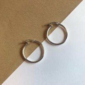 Vintage Sterling Silver Hoop Earrings
